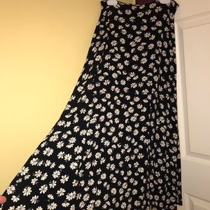 Black floral skirt